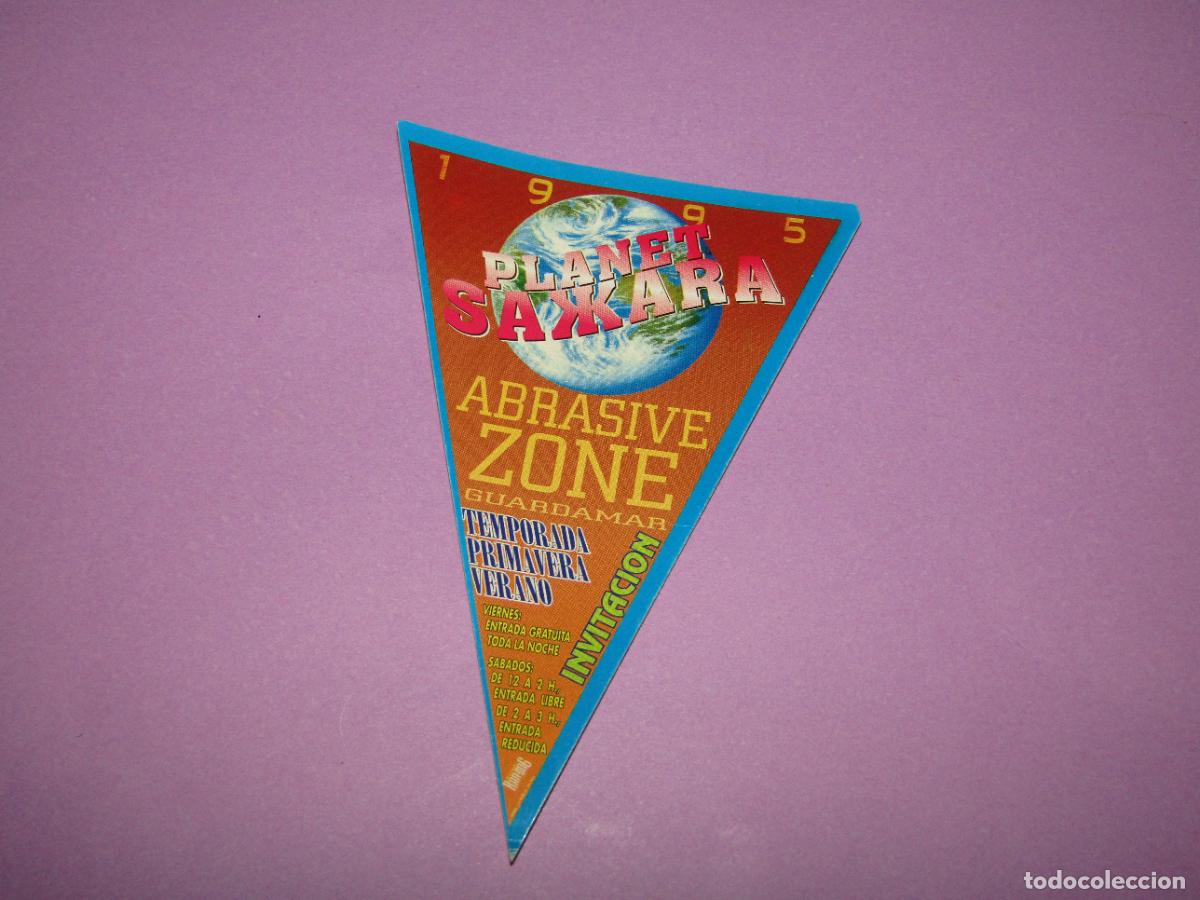 Etiquetas antiguas: Antigua Invitaci&oacute;n FLYER Entrada de la Discoteca SAKKARA de GUARDAMAR Alicante A&ntilde;o 1995