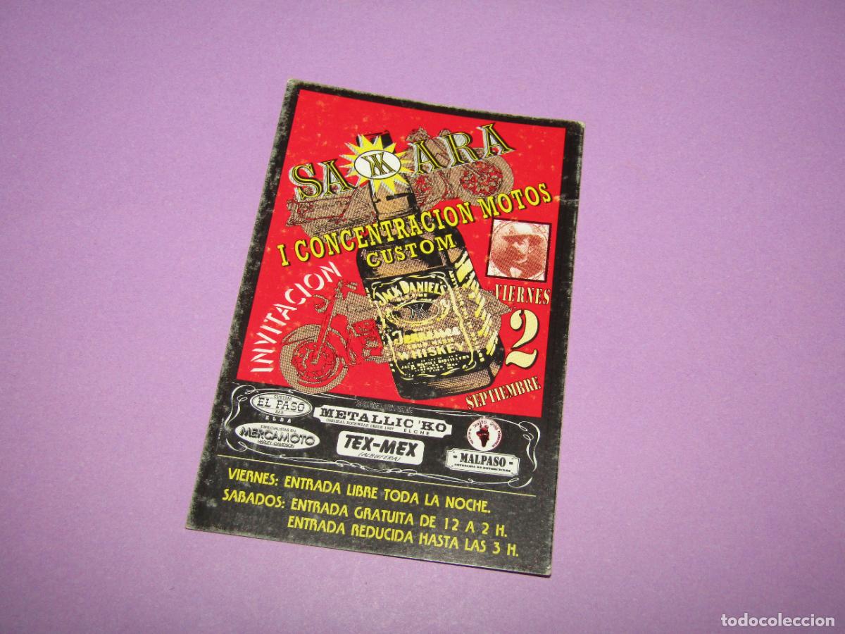 Etiquetas antiguas: Antigua Invitaci&oacute;n FLYER Entrada de la Discoteca SAKKARA de GUARDAMAR Alicante A&ntilde;o 1990s.