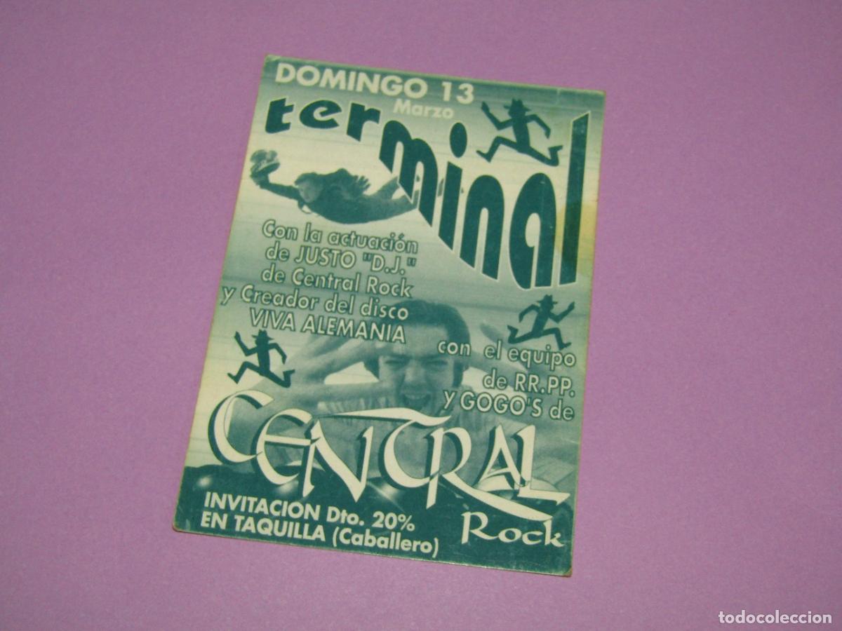 Etiquetas antiguas: Antigua Invitaci&oacute;n FLYER Entrada de la Discoteca CENTRAL ROCK de ALMORAD&Iacute; - A&ntilde;o 1990s.