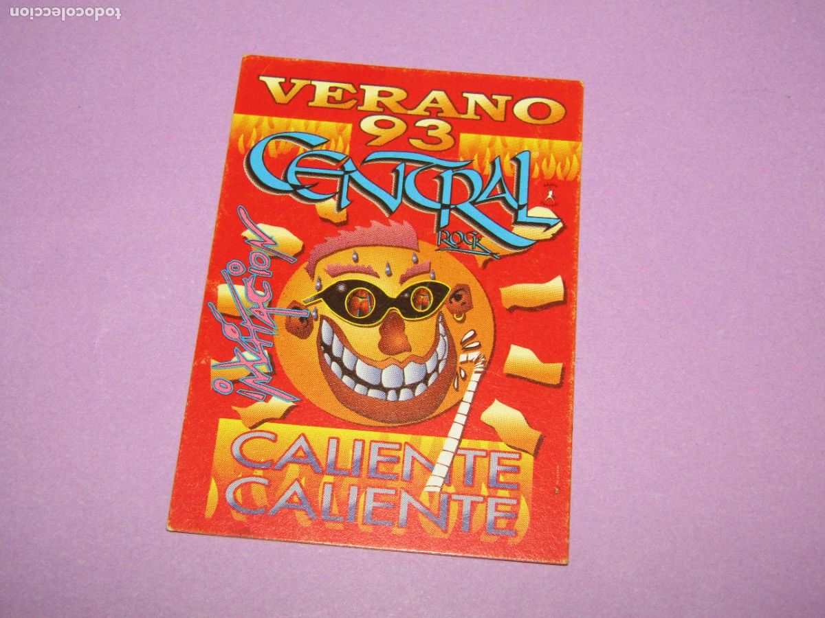 Etiquetas antiguas: Antigua Invitaci&oacute;n FLYER Entrada de la Discoteca CENTRAL ROCK de ALMORAD&Iacute; - A&ntilde;o 1993
