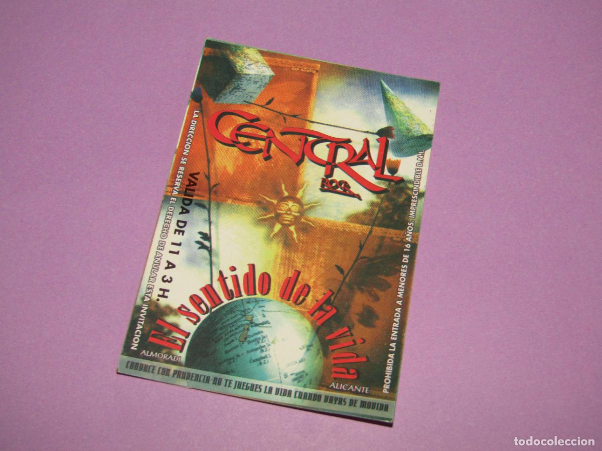 Etiquetas antiguas: Antigua Invitaci&oacute;n FLYER Entrada de la Discoteca CENTRAL ROCK de ALMORAD&Iacute; - A&ntilde;o 1990s.