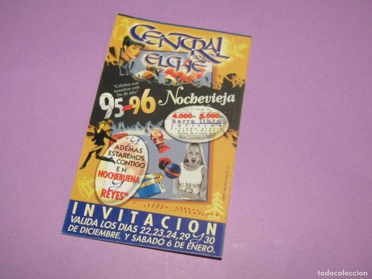 Etiquetas antiguas: Antigua Invitaci&oacute;n FLYER Entrada de la Discoteca CENTRAL ROCK de ALMORAD&Iacute; - A&ntilde;o 1995