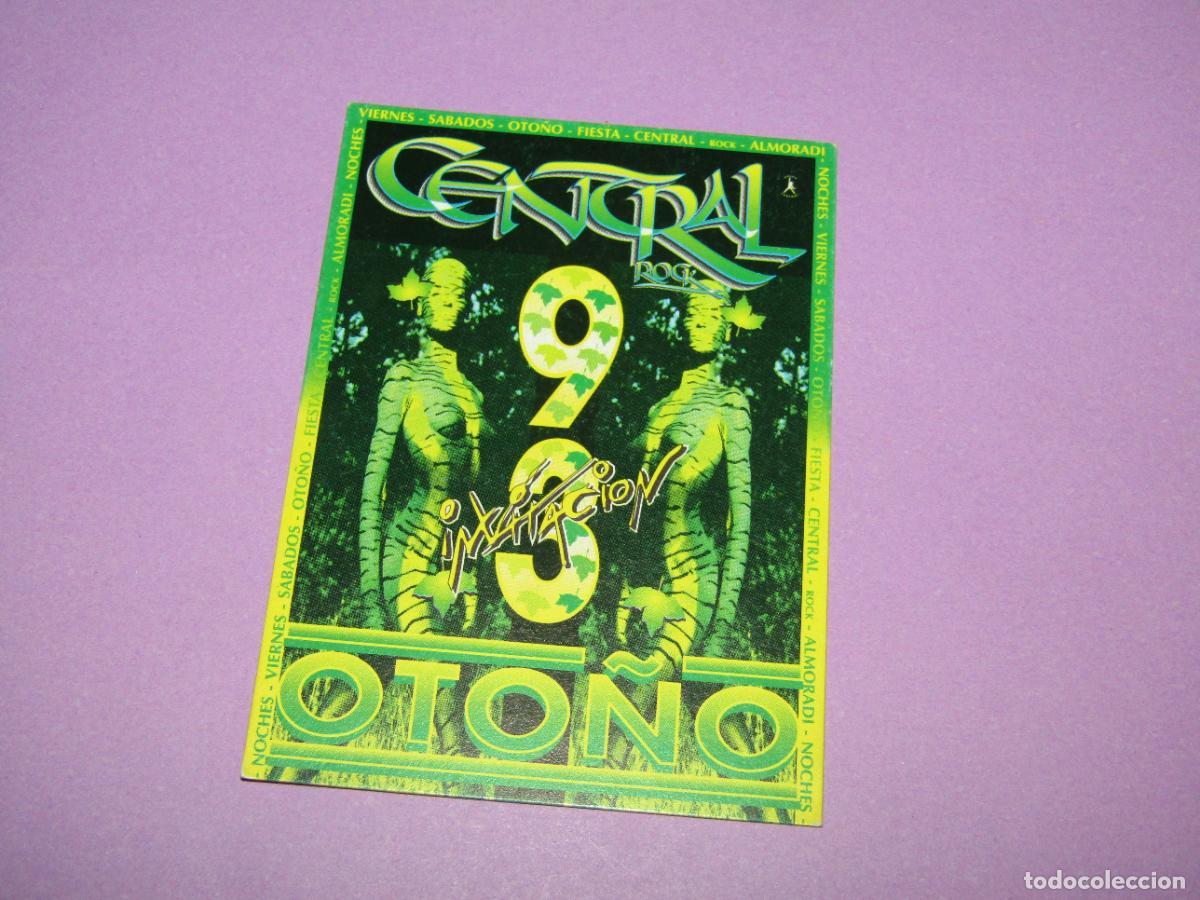 Etiquetas antiguas: Antigua Invitaci&oacute;n FLYER Entrada de la Discoteca CENTRAL ROCK de ALMORAD&Iacute; - A&ntilde;o 1993
