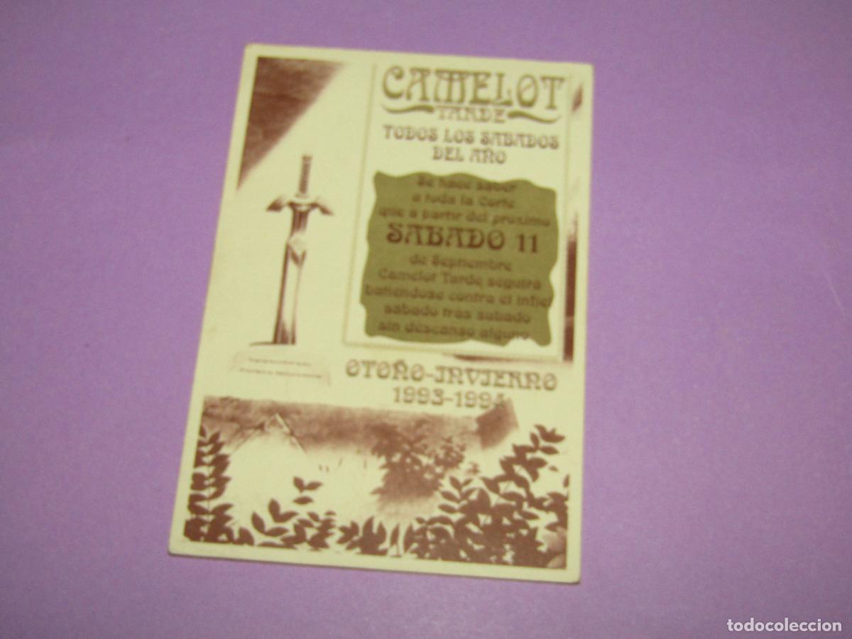 Etiquetas antiguas: Antigua Invitaci&oacute;n FLYER Entrada de la Discoteca CAMELOT de SANTA POLA - A&ntilde;o 1993