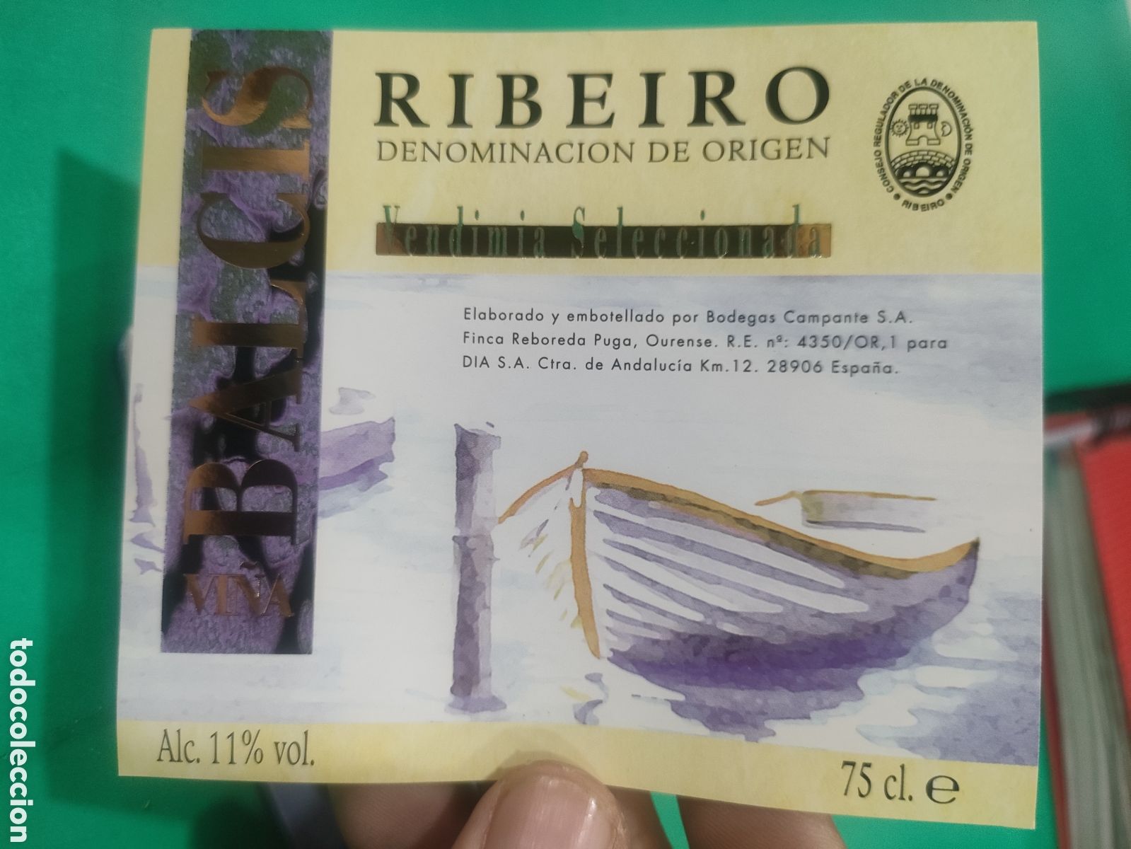 Etiquetas antiguas: Etiqueta VI&Ntilde;A BALCIS Riveiro