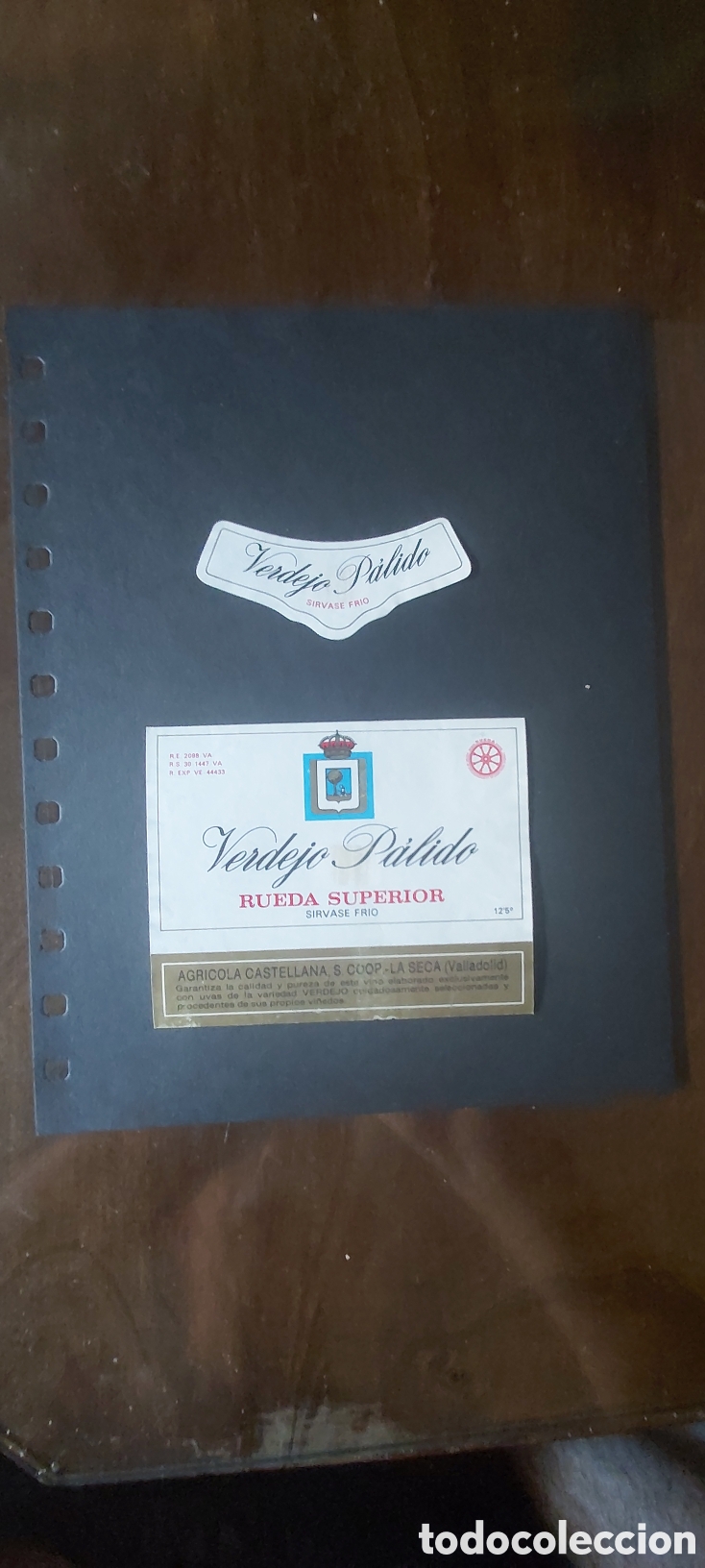 Etiquetas antiguas: ETIQUETA DE VINO VERDEJO PALIDO. RUEDA SUPERIOR. LA SECA VALLADOLIF