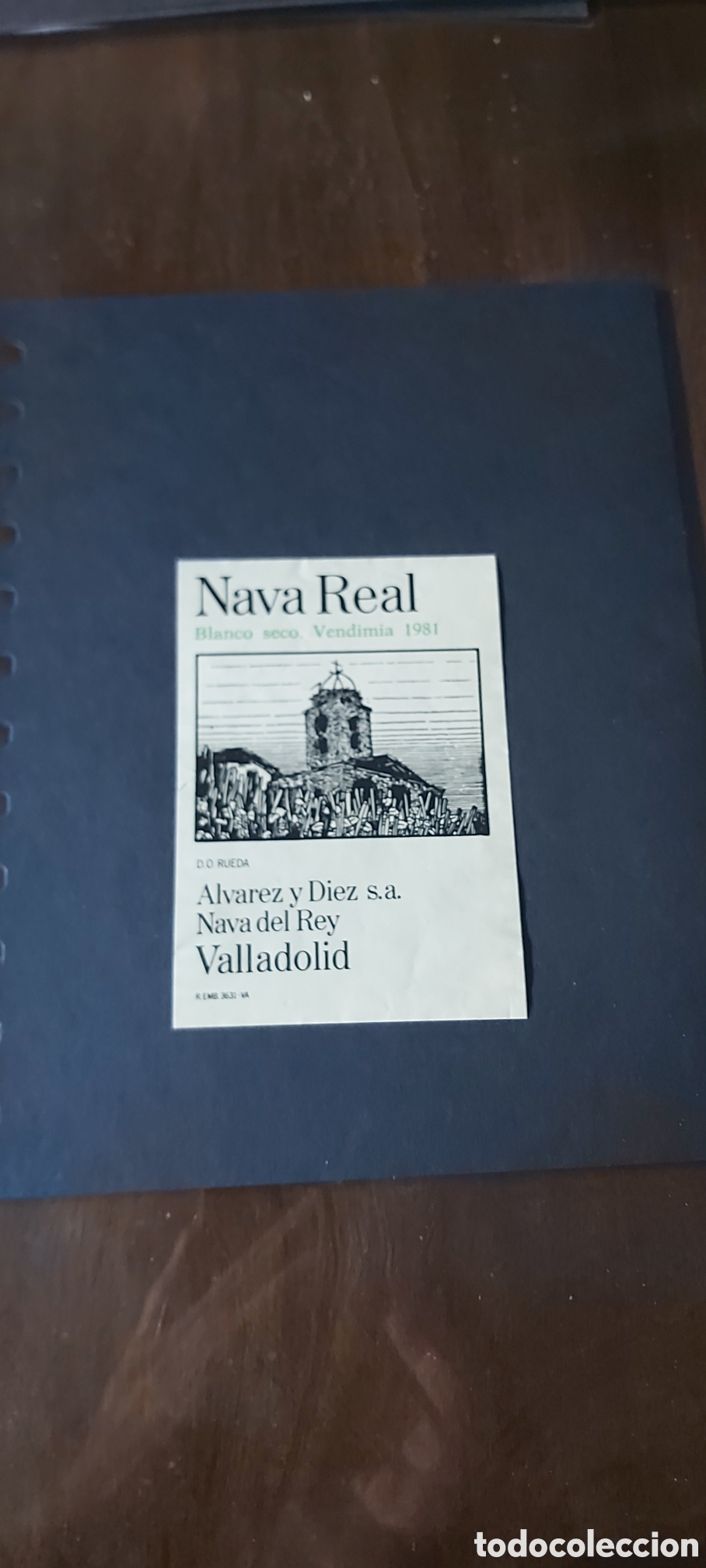 Etiquetas antiguas: ETIQUETA DE VINO NAVA DEL TEAL BLANCO SECO 1981. RUEDA. NAVA DEL REY. VALLADOLID