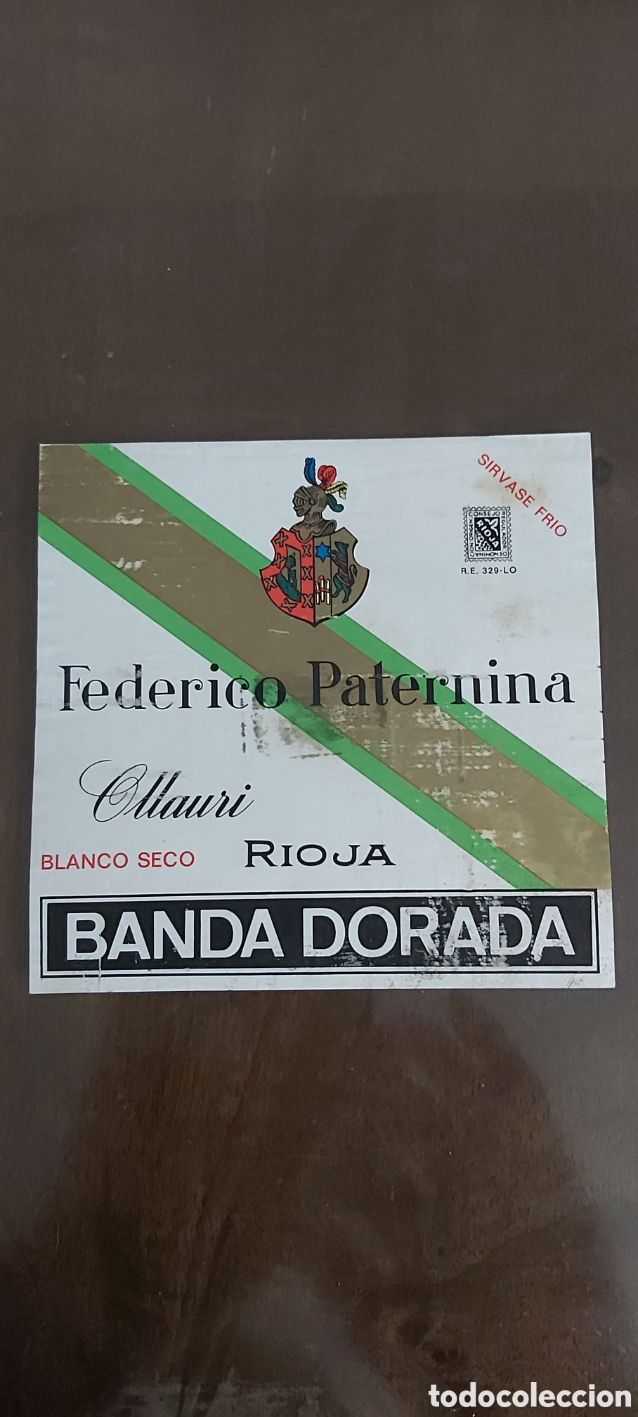 Etiquetas antiguas: ETIQUETA DE VINO FEDERICO PATERNINA. BANDA DORADA. RIOJA