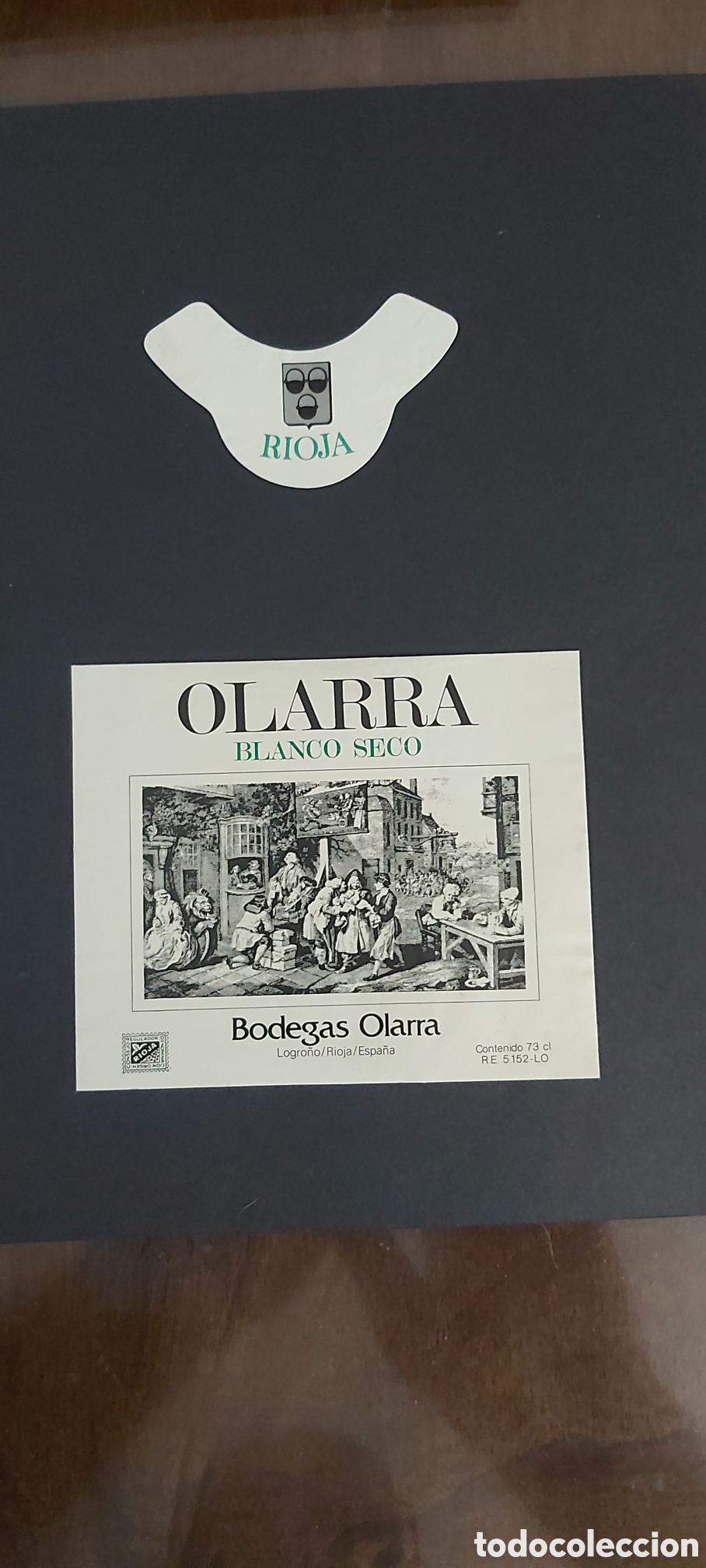 Etiquetas antiguas: ETIQUETA DE VINO RIOJA OLARRA. BLANCO SECO