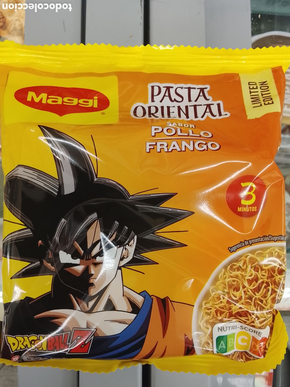Etiquetas antiguas: Envoltorio publicitario maggi bola de drag&oacute;n Goku dragon ball