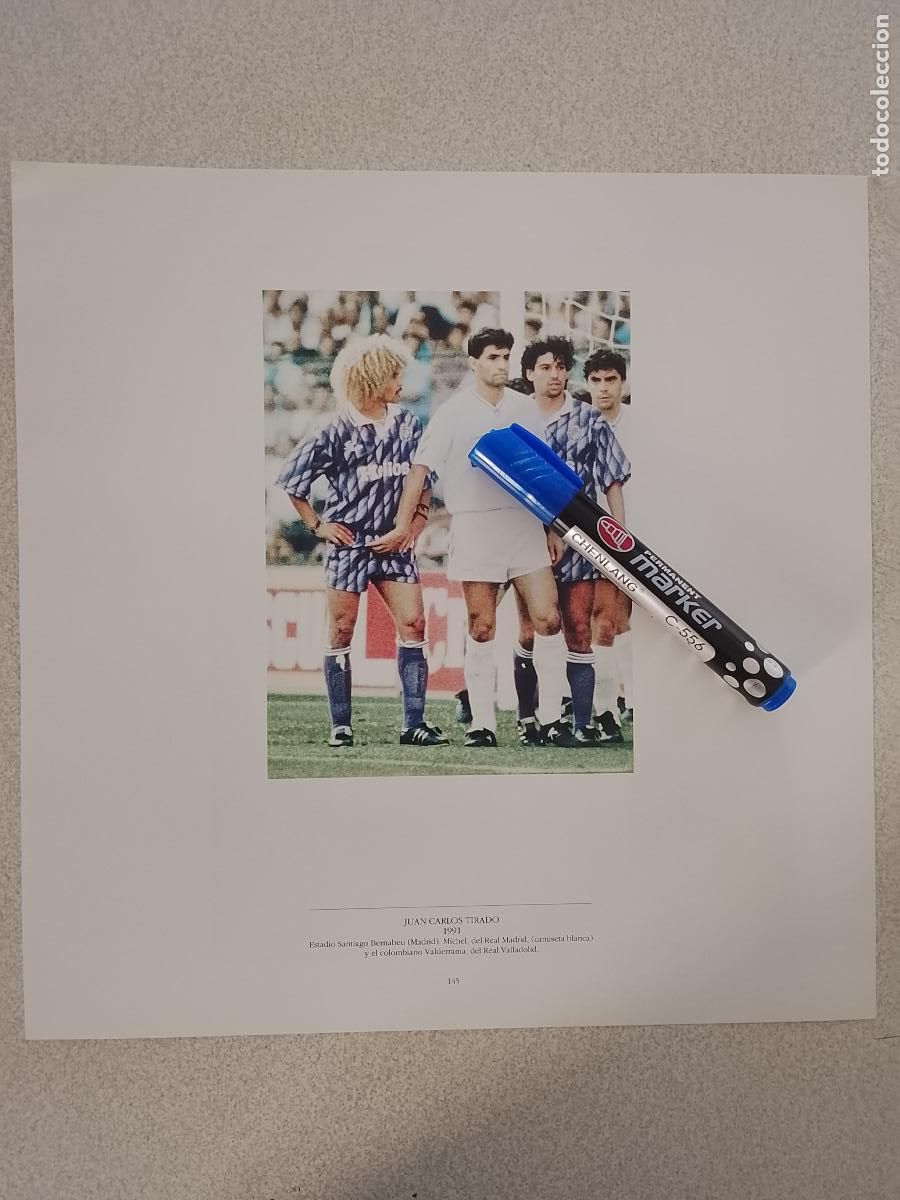 Etiquetas antiguas: foto - lamina 1991 - FUTBOL REAL MADRID MICHEL TOCA EL PITO, GENITALES A CARLOS VALDERRAMA