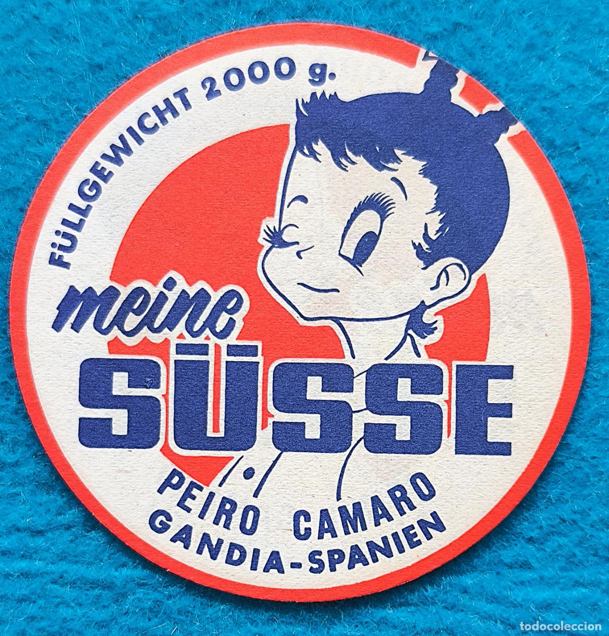 Etiquetas antiguas: RW ETIQUETA DE NARANJA MEINE SUSSE PEIRO CAMARO GANDIA ESPA&Ntilde;A ORGINAL
