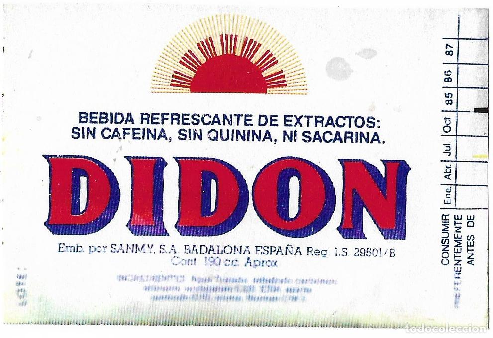 Etiquetas antiguas: ETIQUETA GASEOSA **DIDON**