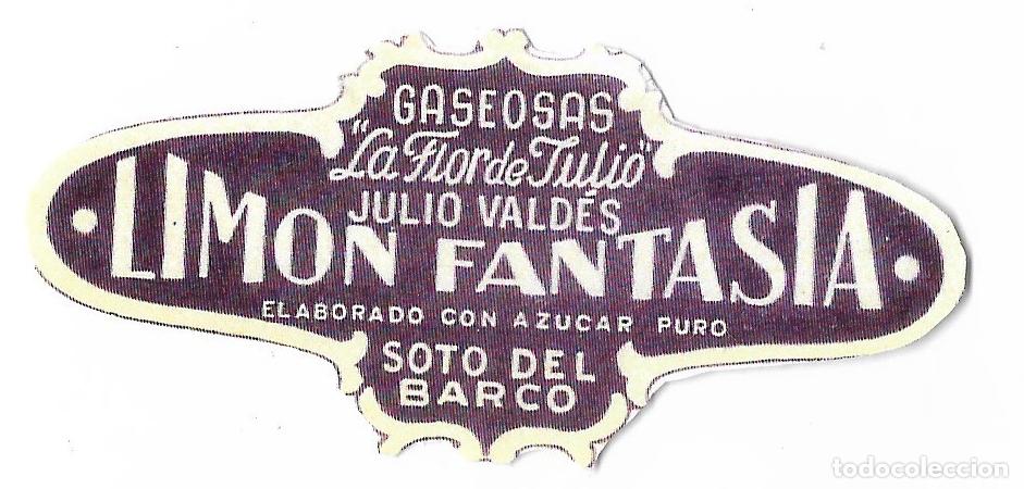 Etiquetas antiguas: COLLARIN GASEOSA ** LA FLOR DE JULIO **