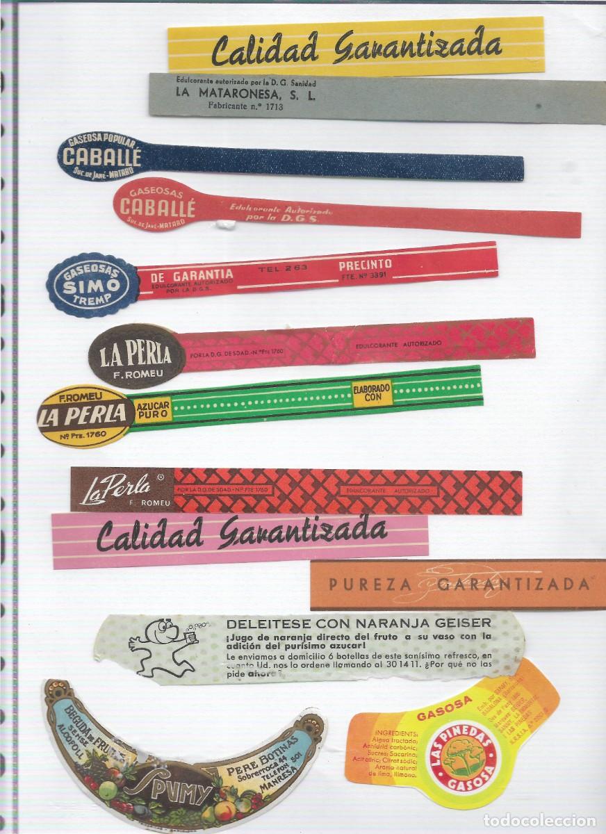 Etiquetas antiguas: COLECCION DE COLLARINES GASEOSAS