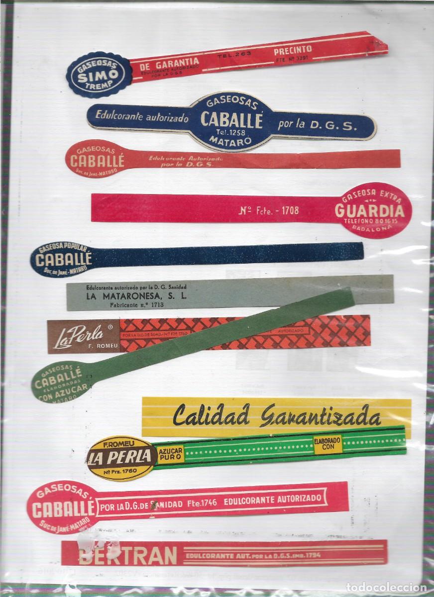 Etiquetas antiguas: COLECCION DE COLLARINES GASEOSAS