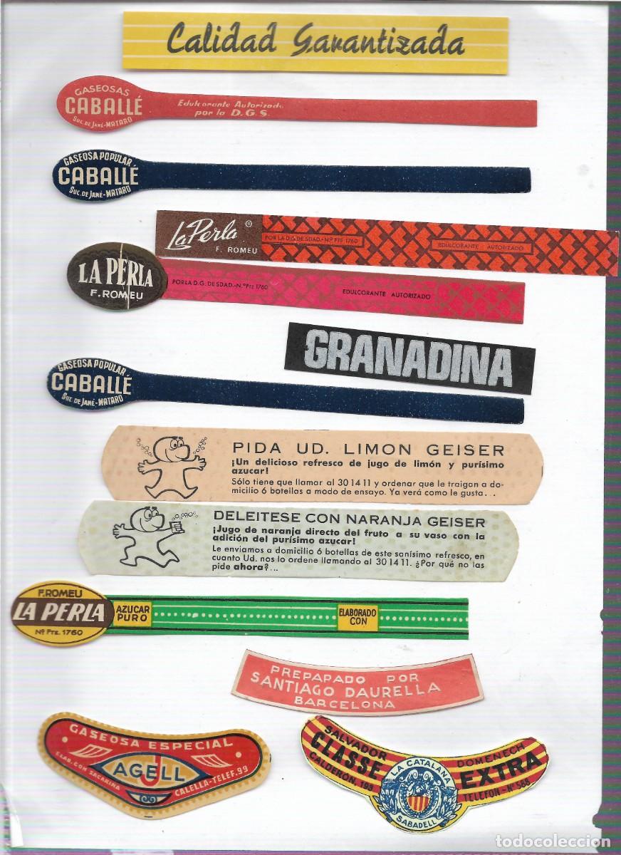 Etiquetas antiguas: COLECCION DE COLLARINES GASEOSAS