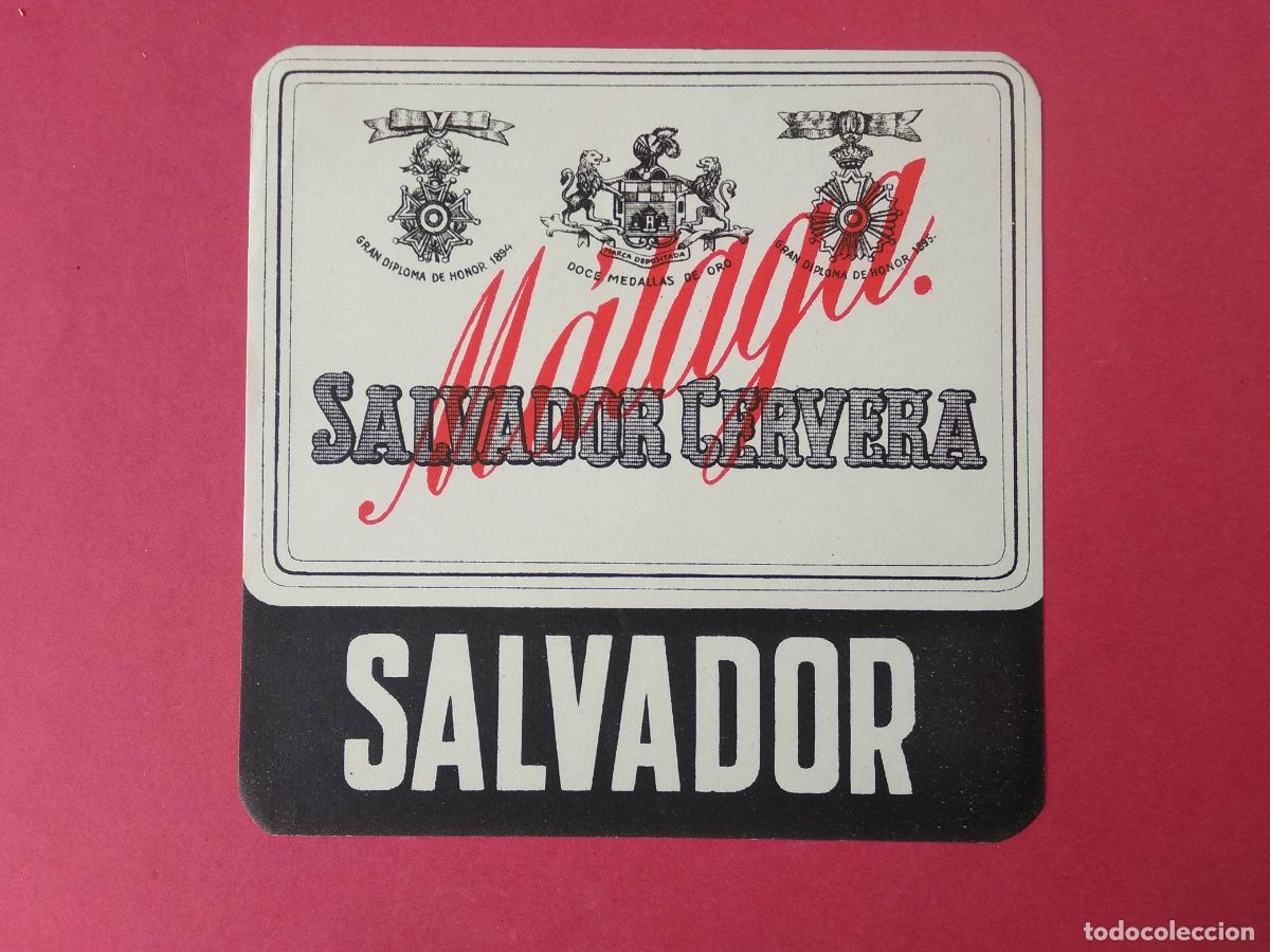 &Eacute;tiquettes anciennes: ETIQUETA DE VINO MALAGA SALVADOR CERVERA