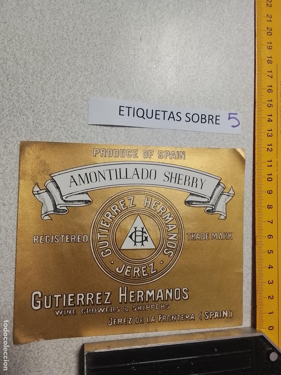 Etiquetas antiguas: HAGA SU OFERTA - ANTIGUA ETIQUETA DE VINOS DE JEREZ LICOR ETC OFERTAS POR LOTES MUCHAS EN MI PERFIL
