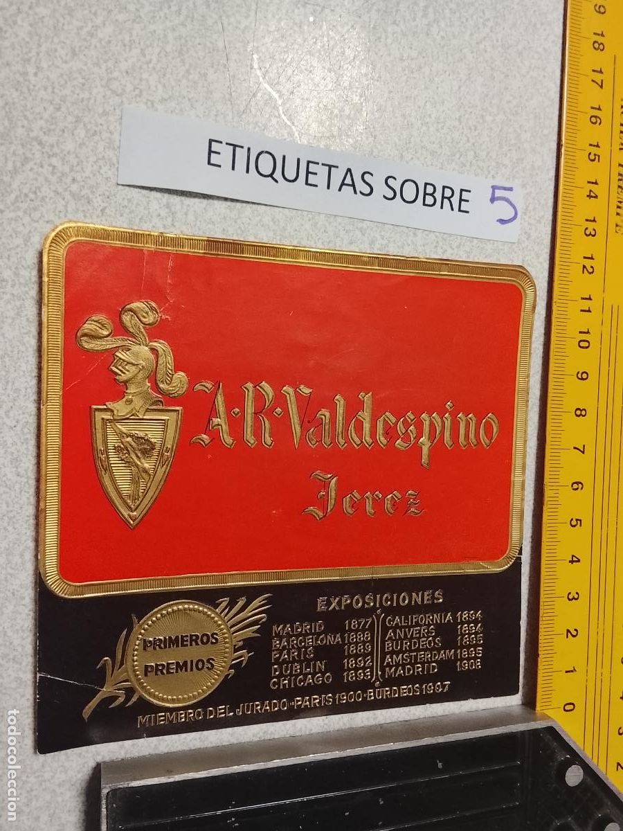 Etiquetas antiguas: HAGA SU OFERTA - ANTIGUA ETIQUETA DE VINOS DE JEREZ LICOR ETC OFERTAS POR LOTES MUCHAS EN MI PERFIL