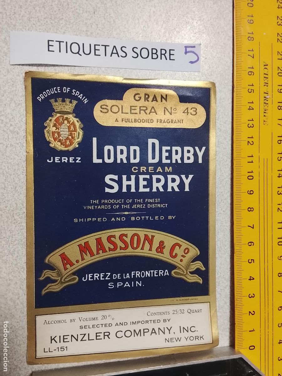 &Eacute;tiquettes anciennes: HAGA SU OFERTA - ANTIGUA ETIQUETA DE VINOS DE JEREZ LICOR ETC OFERTAS POR LOTES MUCHAS EN MI PERFIL