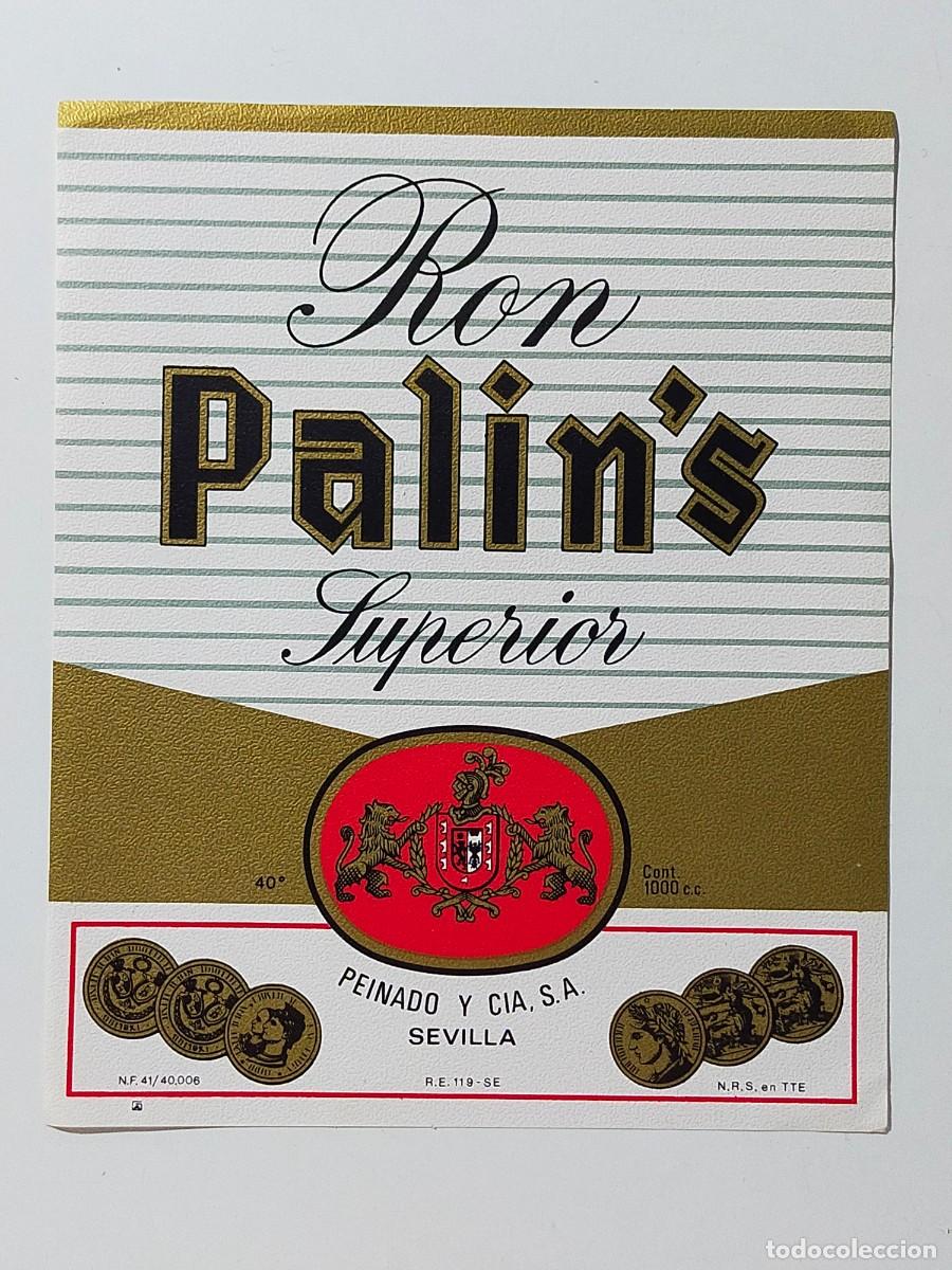 Etiquetas antiguas: Ron superior: PALIN&acute;S - Peinado y Cia S.A. - Sevilla