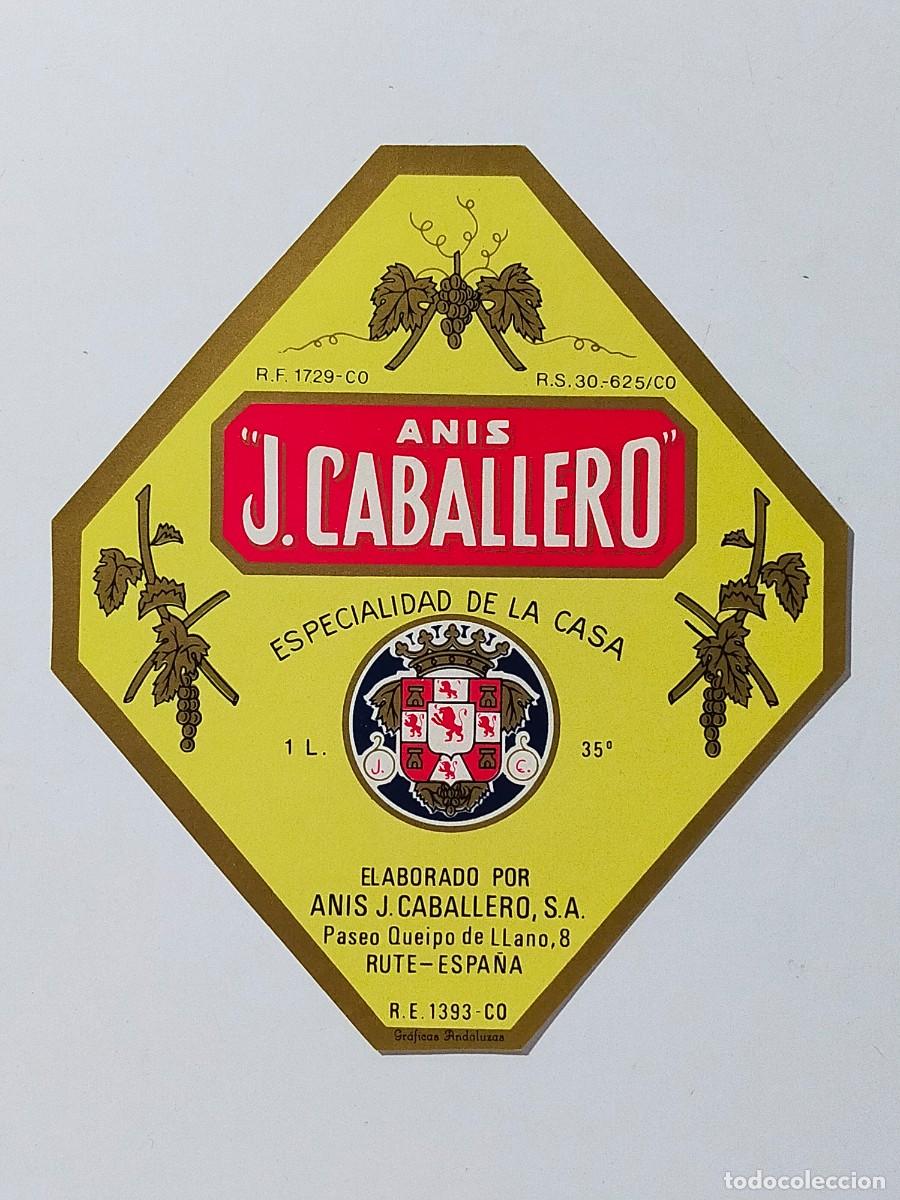 Etiquetas antiguas: Anis: J. CABALLERO - J. Caballero, Rute (C&oacute;rdoba)