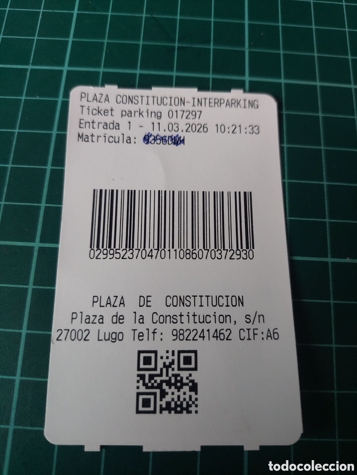 Etiquetas antiguas: TIQUET APARCAMIENTO PLAZA CONSTITUCI&Oacute;N LUGO INTERPARKING