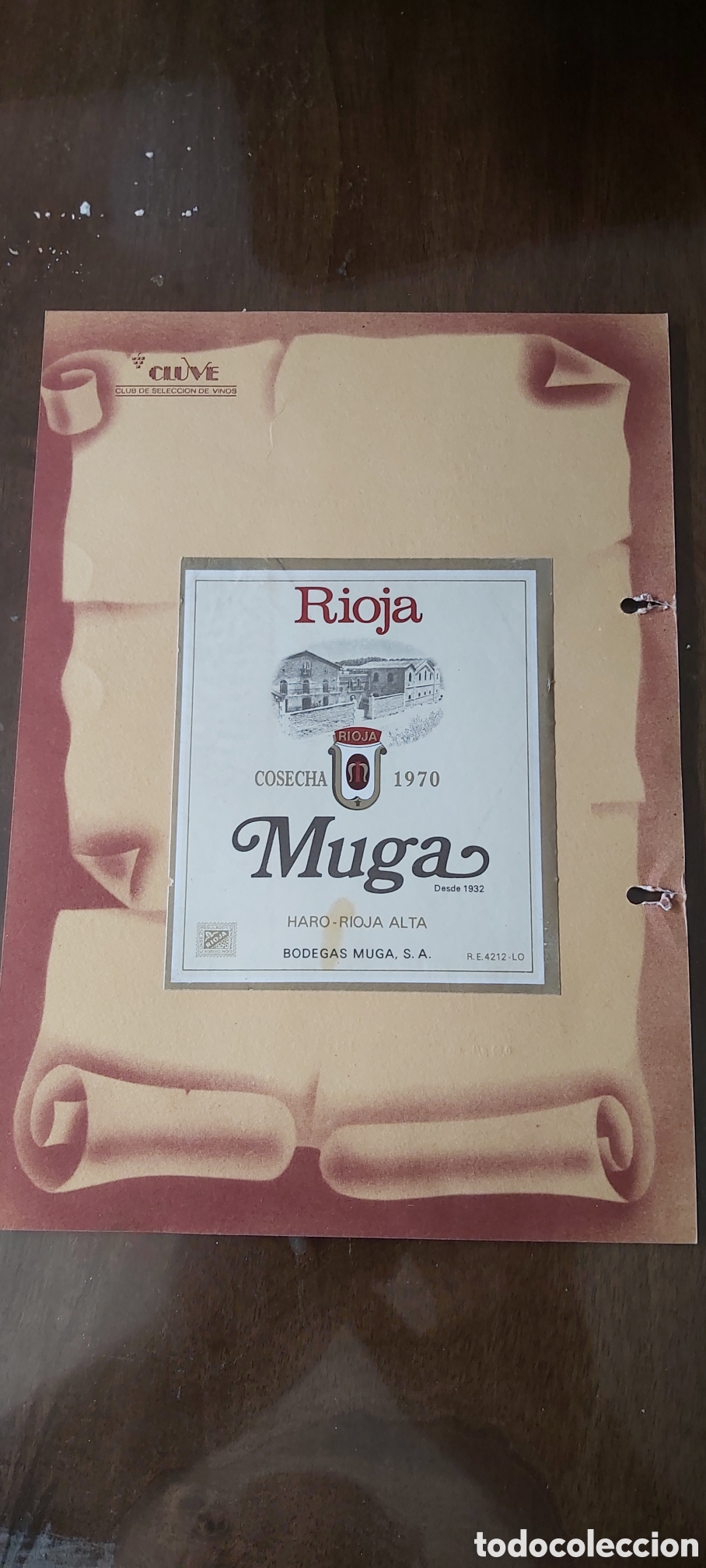 Etiquetas antiguas: ETIQUETA VINO MUGA. RIOJA. 1970