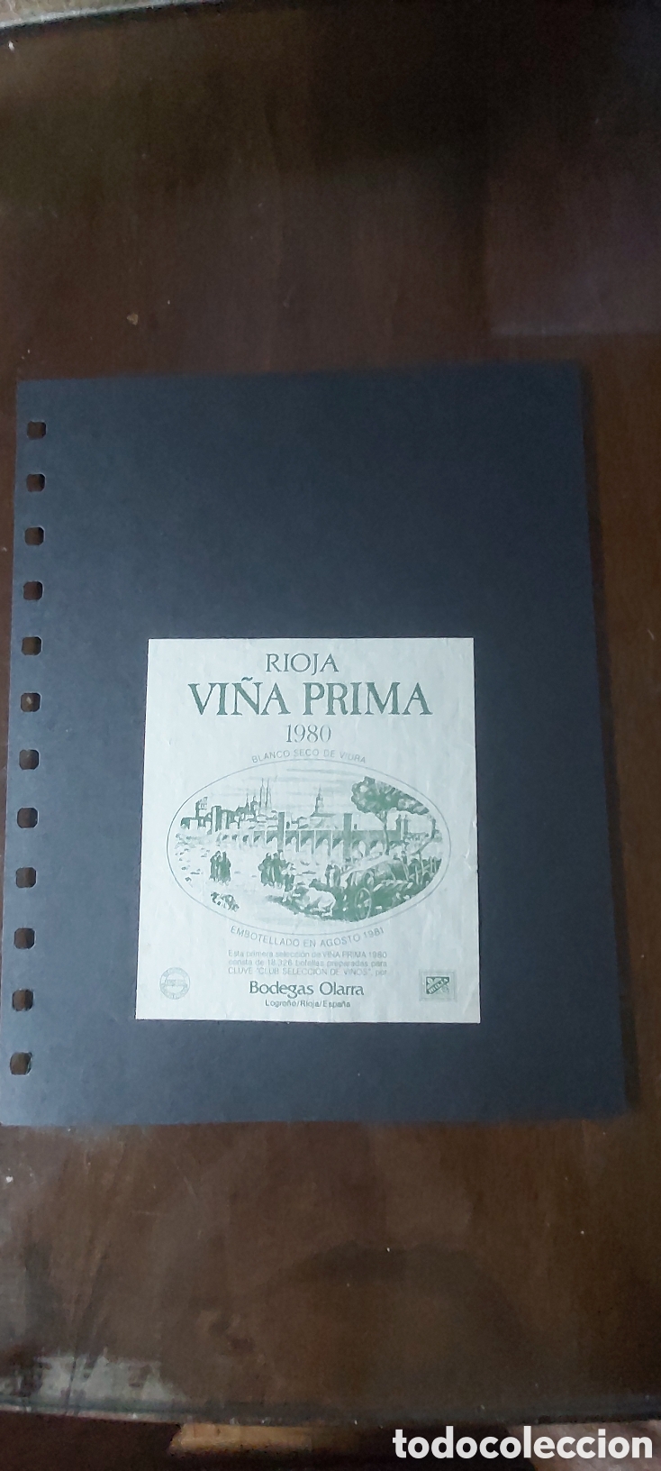 Etiquetas antiguas: ETIQUETA DE VINO VI&Ntilde;A PRIMA. RIOJA. 1980. OLARRA. LOGRO&Ntilde;O