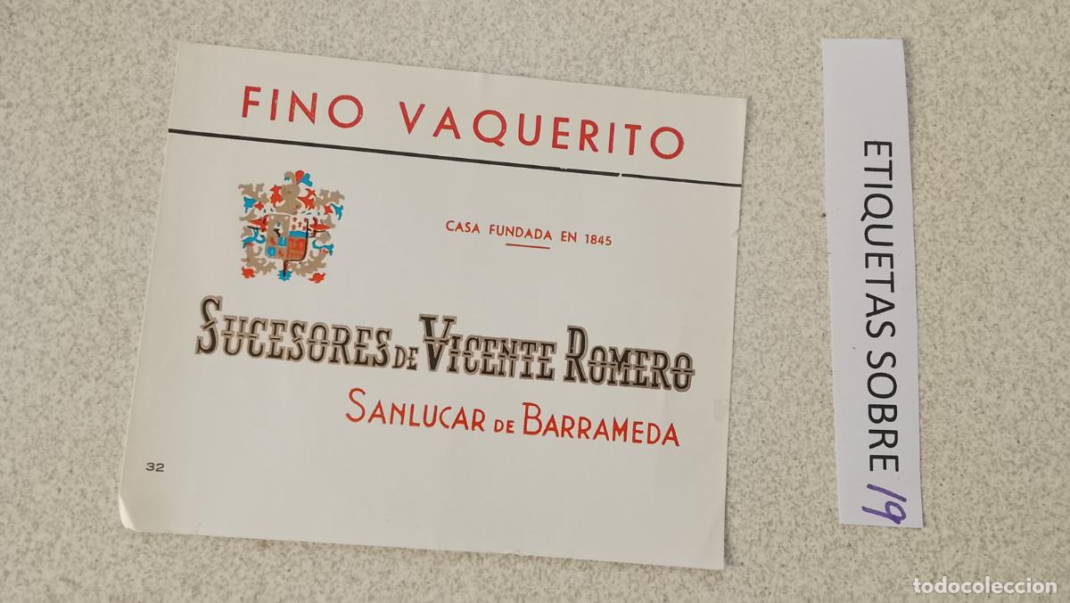 Etiquetas antiguas: HAGA SU OFERTA - ANTIGUA ETIQUETA DE VINO LICOR co&ntilde;ac manzanilla fino SANLUCAR JEREZ CADIZ EL PUERTO