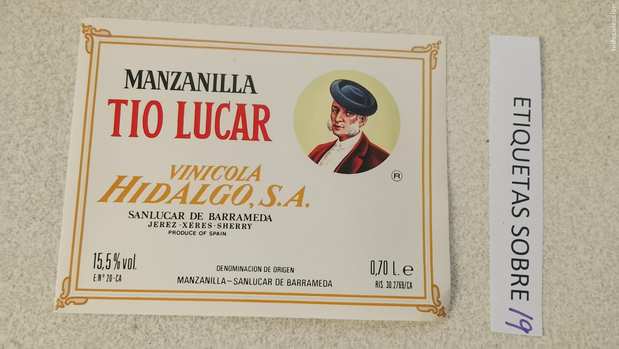Etiquetas antiguas: HAGA SU OFERTA - ANTIGUA ETIQUETA DE VINO LICOR co&ntilde;ac manzanilla fino SANLUCAR JEREZ CADIZ EL PUERTO
