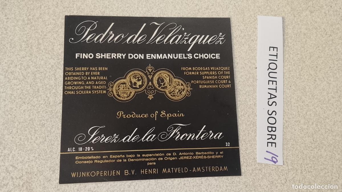Etiquetas antiguas: HAGA SU OFERTA - ANTIGUA ETIQUETA DE VINO LICOR co&ntilde;ac manzanilla fino SANLUCAR JEREZ CADIZ EL PUERTO