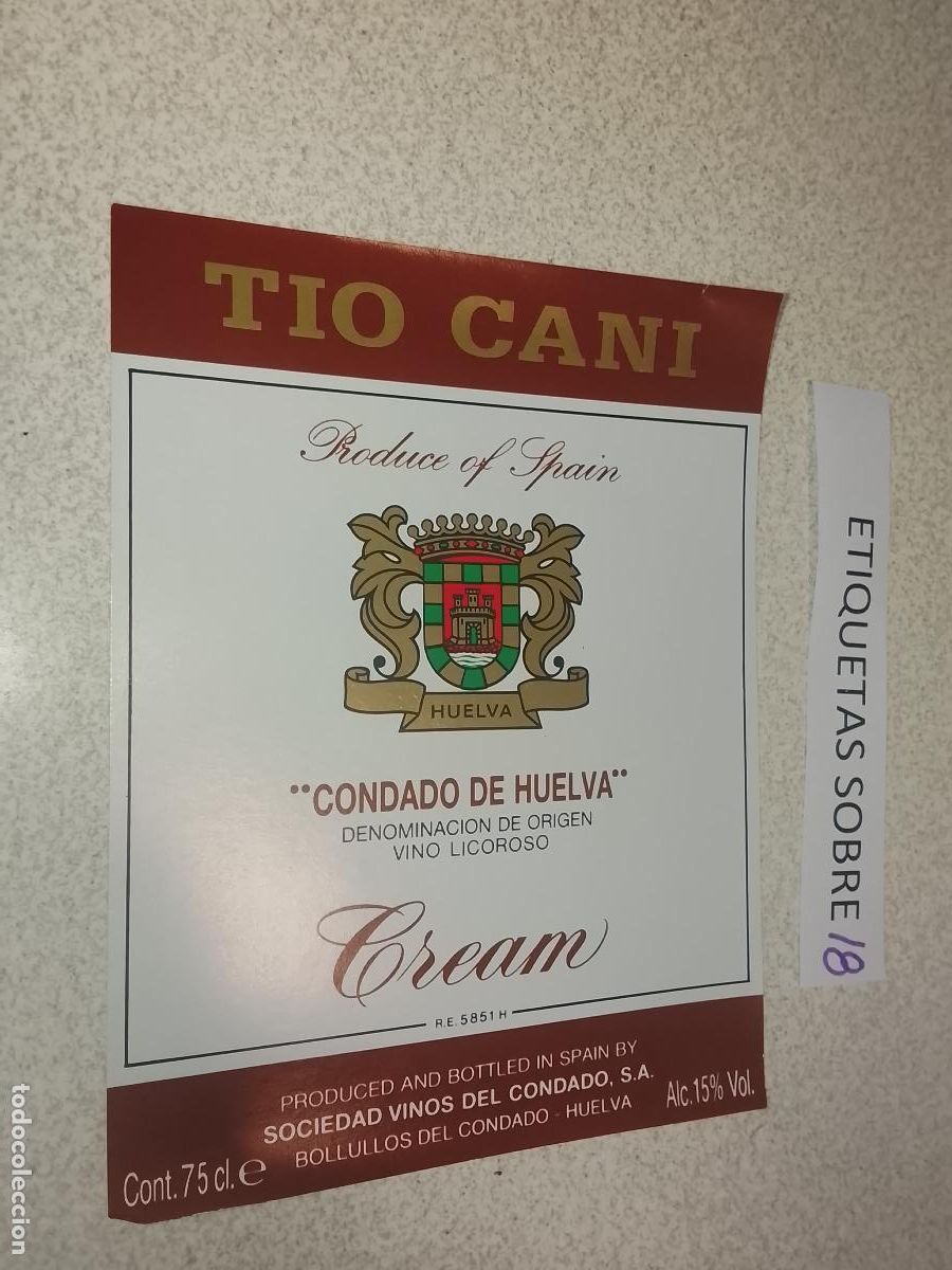 &Eacute;tiquettes anciennes: HAGA SU OFERTA - ANTIGUA ETIQUETA DE VINO LICOR co&ntilde;ac manzanilla fino SANLUCAR JEREZ CADIZ EL PUERTO