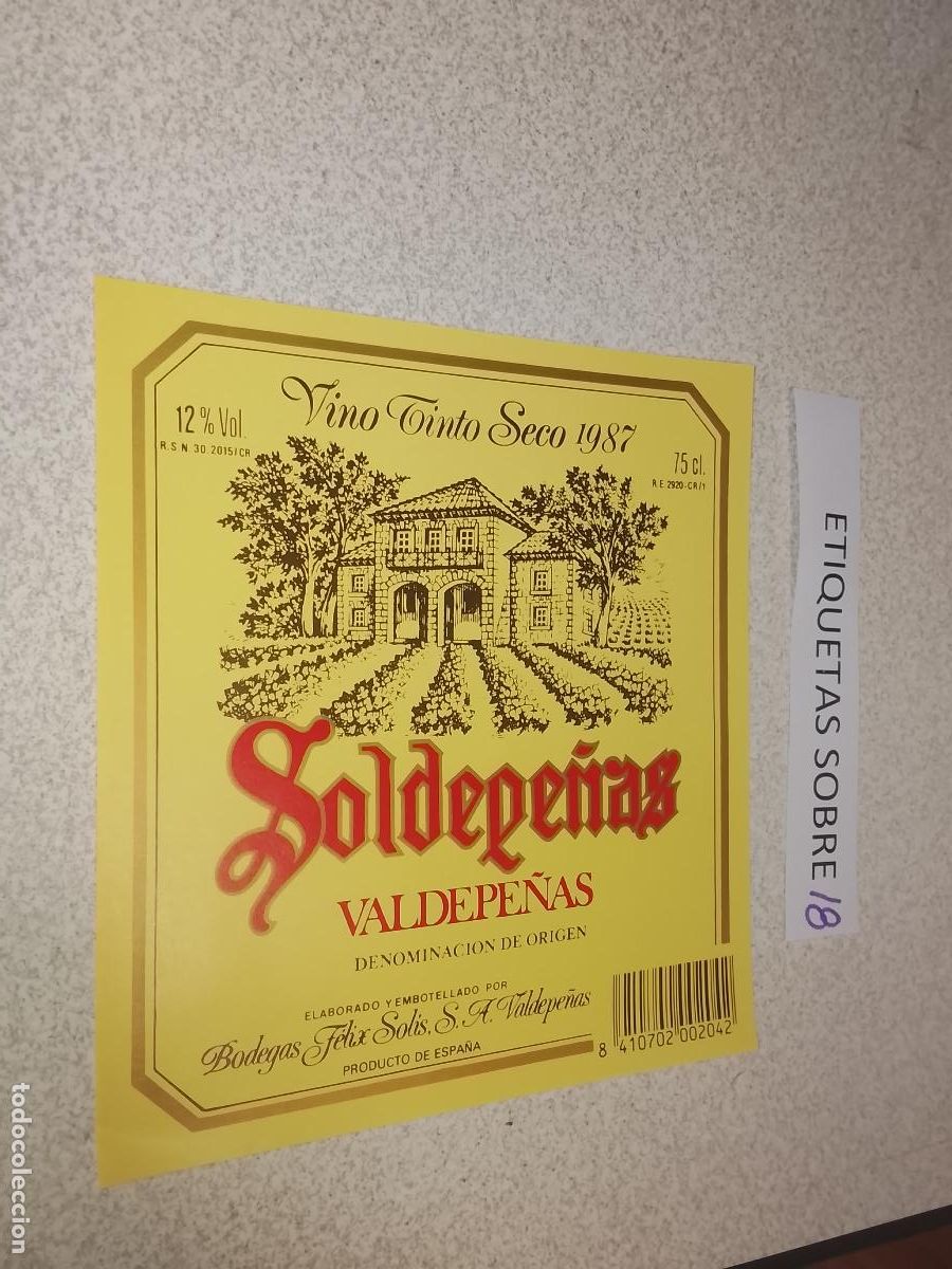 Old Labels: HAGA SU OFERTA - ANTIGUA ETIQUETA DE VINO LICOR co&ntilde;ac manzanilla fino SANLUCAR JEREZ CADIZ EL PUERTO