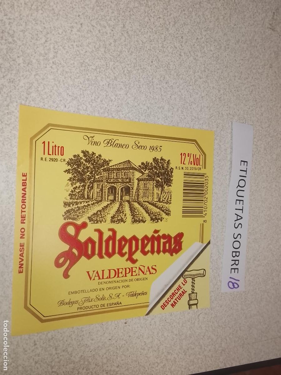 Old Labels: HAGA SU OFERTA - ANTIGUA ETIQUETA DE VINO LICOR co&ntilde;ac manzanilla fino SANLUCAR JEREZ CADIZ EL PUERTO