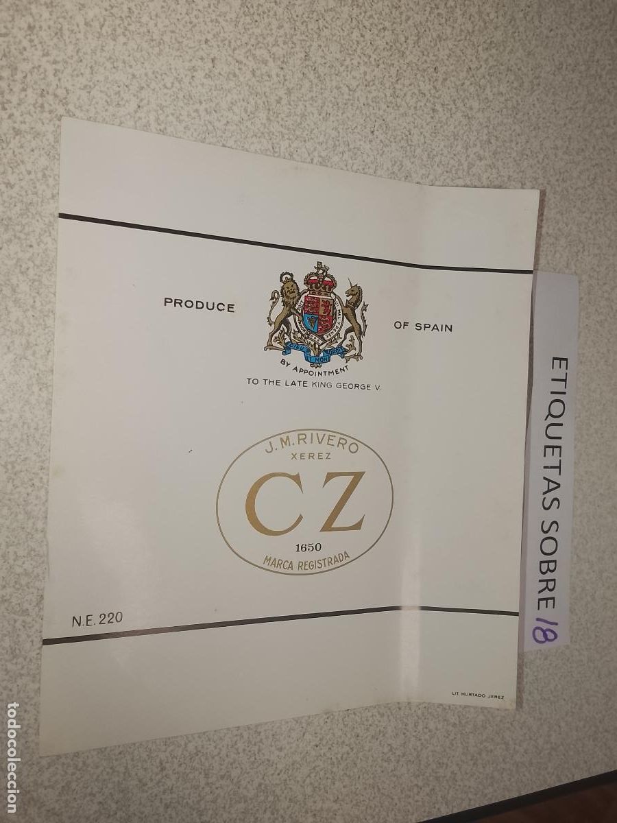 Old Labels: HAGA SU OFERTA - ANTIGUA ETIQUETA DE VINO LICOR co&ntilde;ac manzanilla fino SANLUCAR JEREZ CADIZ EL PUERTO