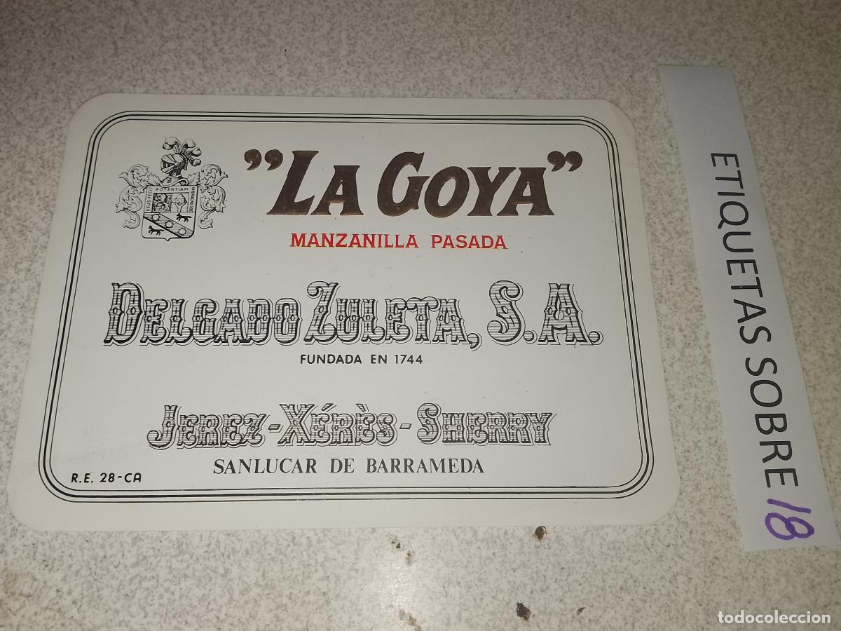 Etiquetas antiguas: HAGA SU OFERTA - ANTIGUA ETIQUETA DE VINO LICOR co&ntilde;ac manzanilla fino SANLUCAR JEREZ CADIZ EL PUERTO