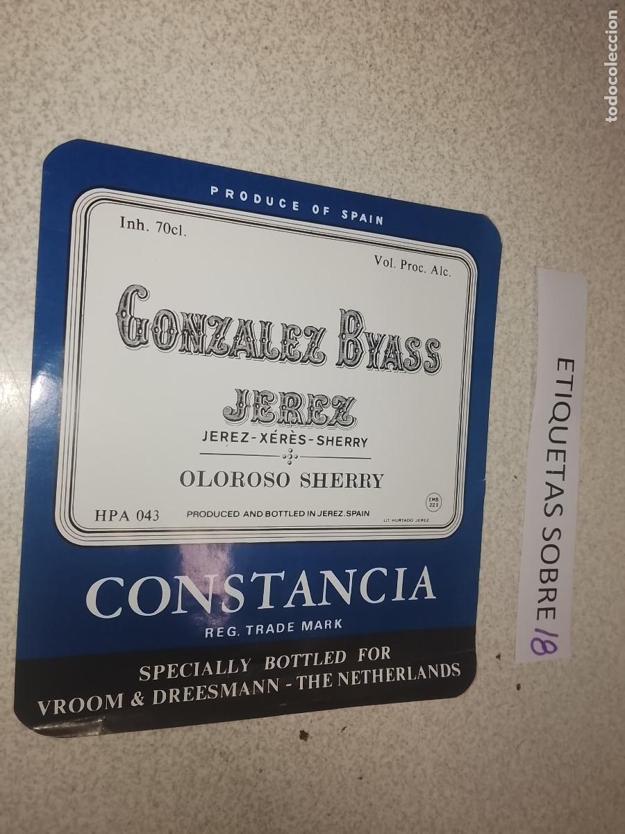 Etiquetas antiguas: HAGA SU OFERTA - ANTIGUA ETIQUETA DE VINO LICOR co&ntilde;ac manzanilla fino SANLUCAR JEREZ CADIZ EL PUERTO