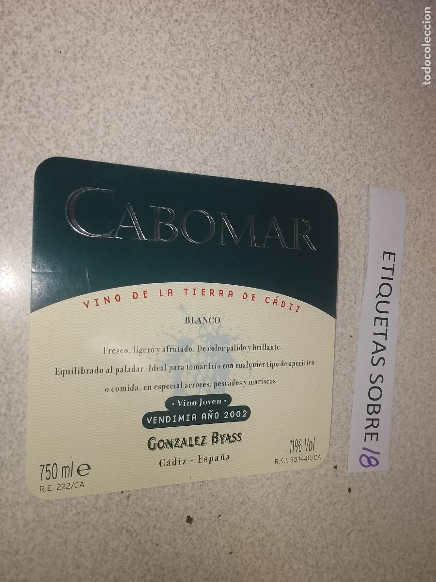 Etiquetas antiguas: HAGA SU OFERTA - ANTIGUA ETIQUETA DE VINO LICOR co&ntilde;ac manzanilla fino SANLUCAR JEREZ CADIZ EL PUERTO