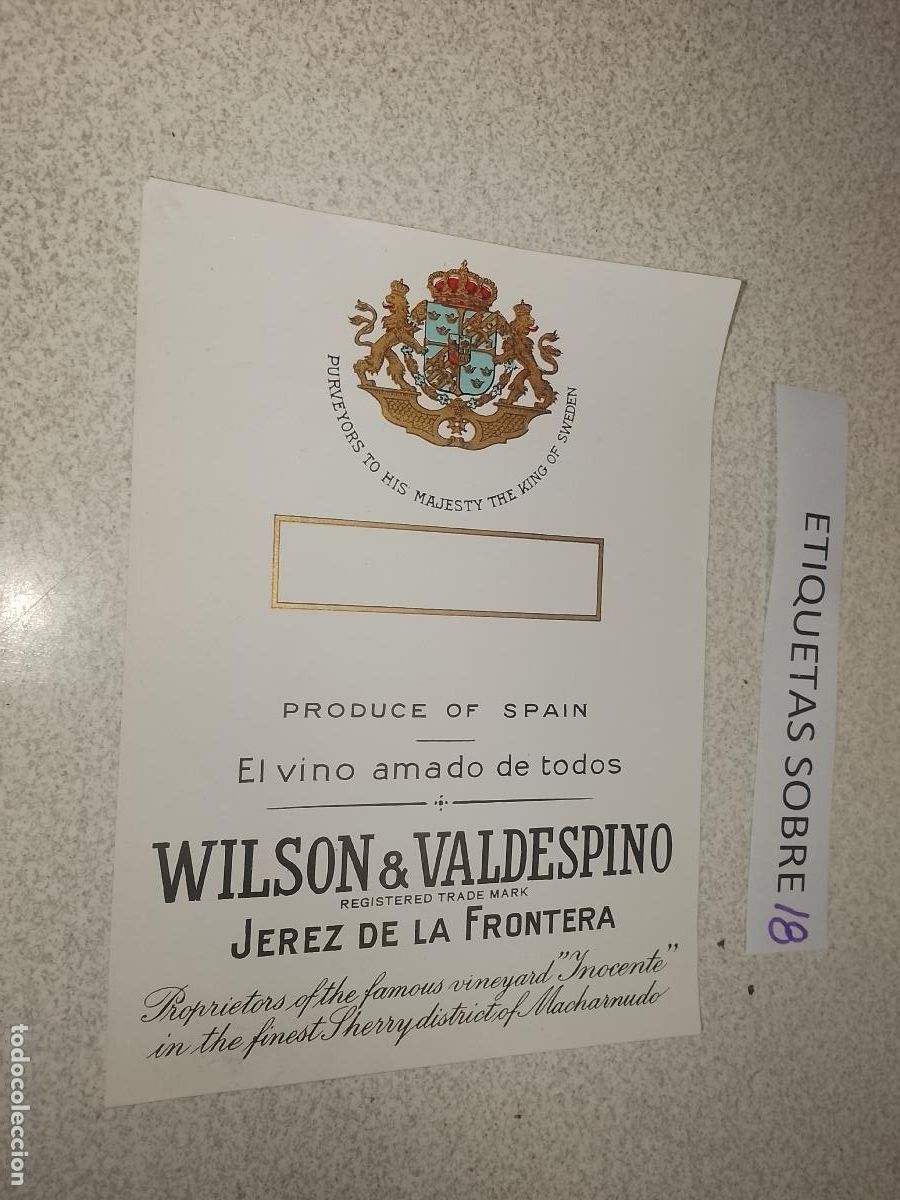 Etiquetas antiguas: HAGA SU OFERTA - ANTIGUA ETIQUETA DE VINO LICOR co&ntilde;ac manzanilla fino SANLUCAR JEREZ CADIZ EL PUERTO