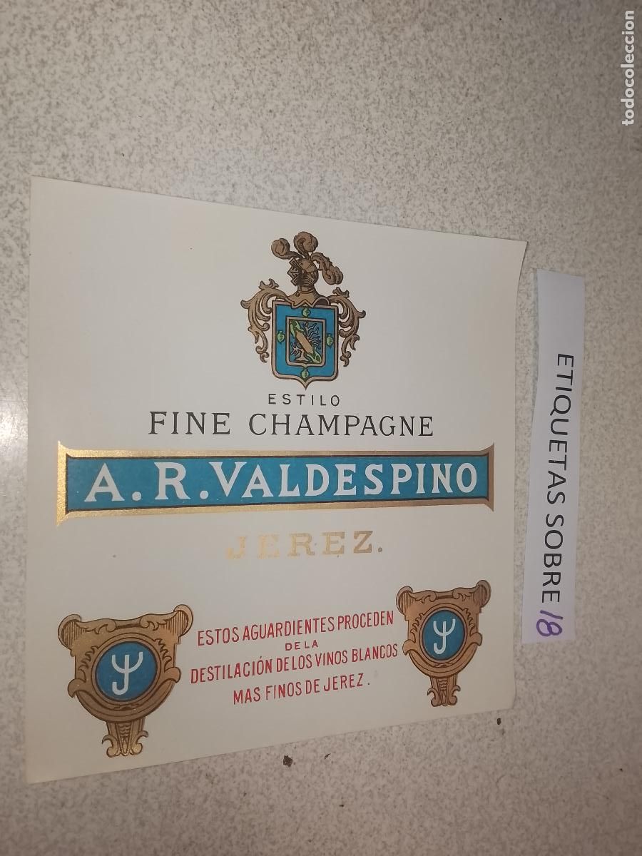 Etiquetas antiguas: HAGA SU OFERTA - ANTIGUA ETIQUETA DE VINO LICOR co&ntilde;ac manzanilla fino SANLUCAR JEREZ CADIZ EL PUERTO