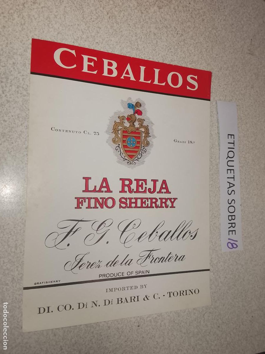 Etiquetas antiguas: HAGA SU OFERTA - ANTIGUA ETIQUETA DE VINO LICOR co&ntilde;ac manzanilla fino SANLUCAR JEREZ CADIZ EL PUERTO