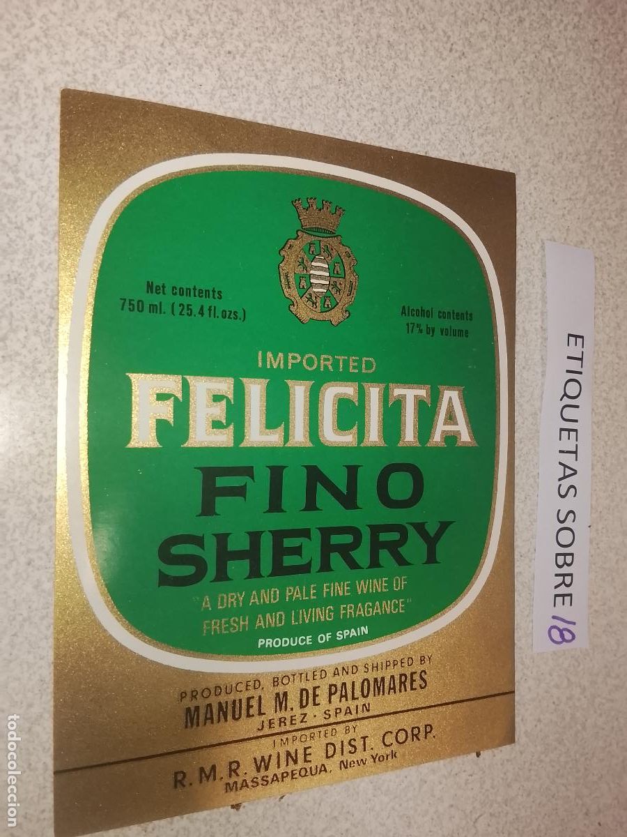 Etiquetas antiguas: HAGA SU OFERTA - ANTIGUA ETIQUETA DE VINO LICOR co&ntilde;ac manzanilla fino SANLUCAR JEREZ CADIZ EL PUERTO