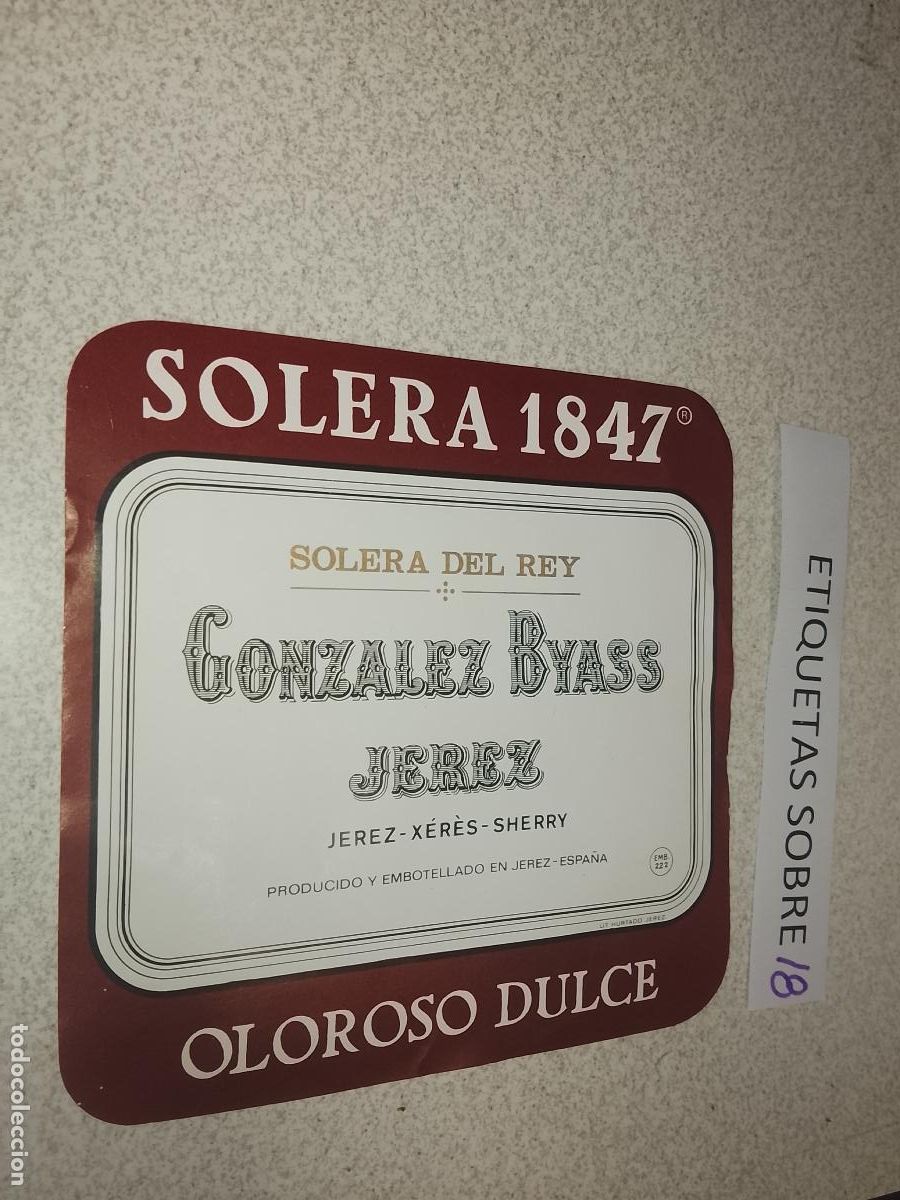 Old Labels: HAGA SU OFERTA - ANTIGUA ETIQUETA DE VINO LICOR co&ntilde;ac manzanilla fino SANLUCAR JEREZ CADIZ EL PUERTO