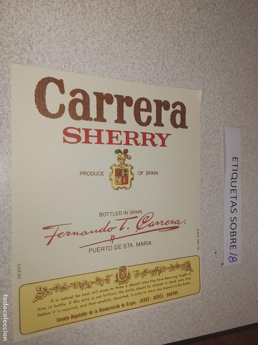 Etiquetas antiguas: HAGA SU OFERTA - ANTIGUA ETIQUETA DE VINO LICOR co&ntilde;ac manzanilla fino SANLUCAR JEREZ CADIZ EL PUERTO