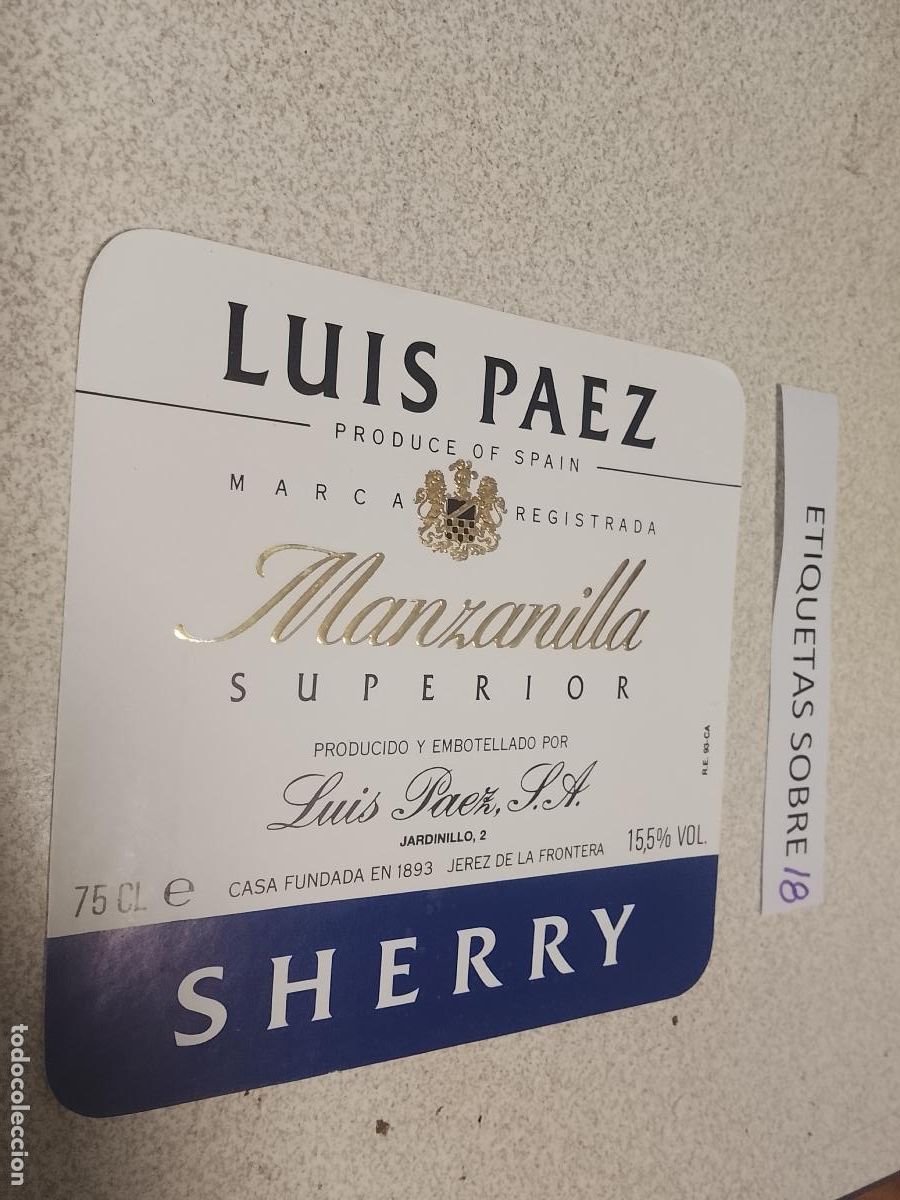 Etiquetas antiguas: HAGA SU OFERTA - ANTIGUA ETIQUETA DE VINO LICOR co&ntilde;ac manzanilla fino SANLUCAR JEREZ CADIZ EL PUERTO
