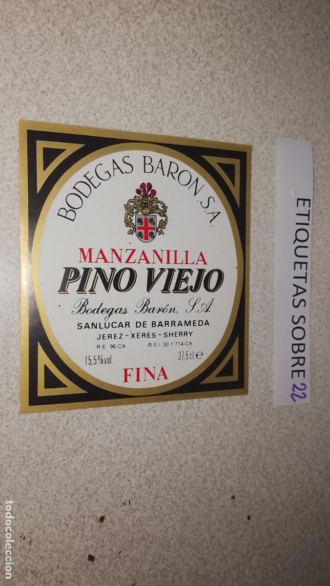 Etiquetas antiguas: HAGA SU OFERTA - ANTIGUA ETIQUETA DE VINO LICOR co&ntilde;ac manzanilla fino SANLUCAR JEREZ CADIZ EL PUERTO