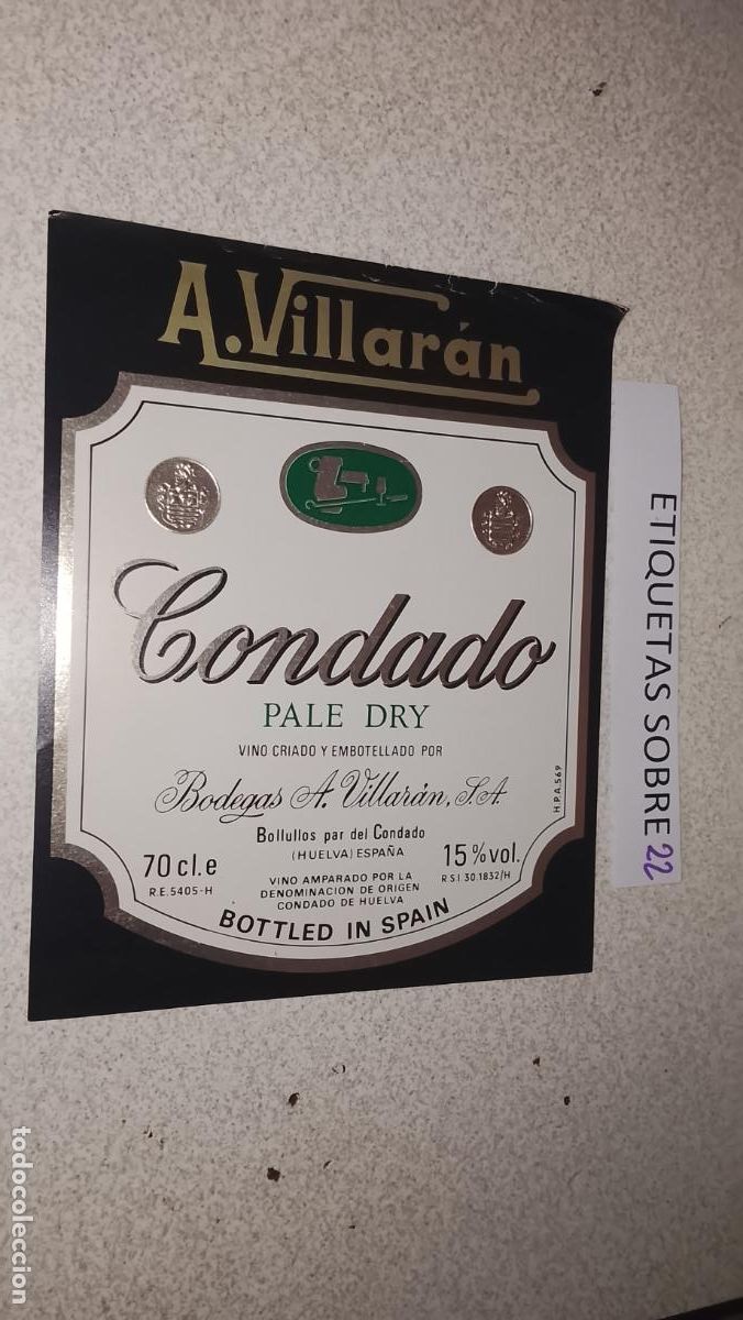 Etiquetas antiguas: HAGA SU OFERTA - ANTIGUA ETIQUETA DE VINO LICOR co&ntilde;ac manzanilla fino SANLUCAR JEREZ CADIZ EL PUERTO