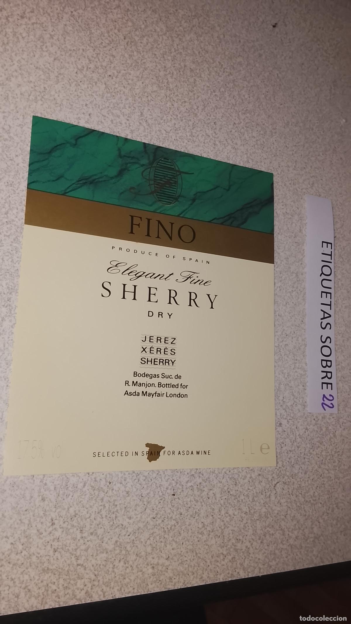 Old Labels: HAGA SU OFERTA - ANTIGUA ETIQUETA DE VINO LICOR co&ntilde;ac manzanilla fino SANLUCAR JEREZ CADIZ EL PUERTO